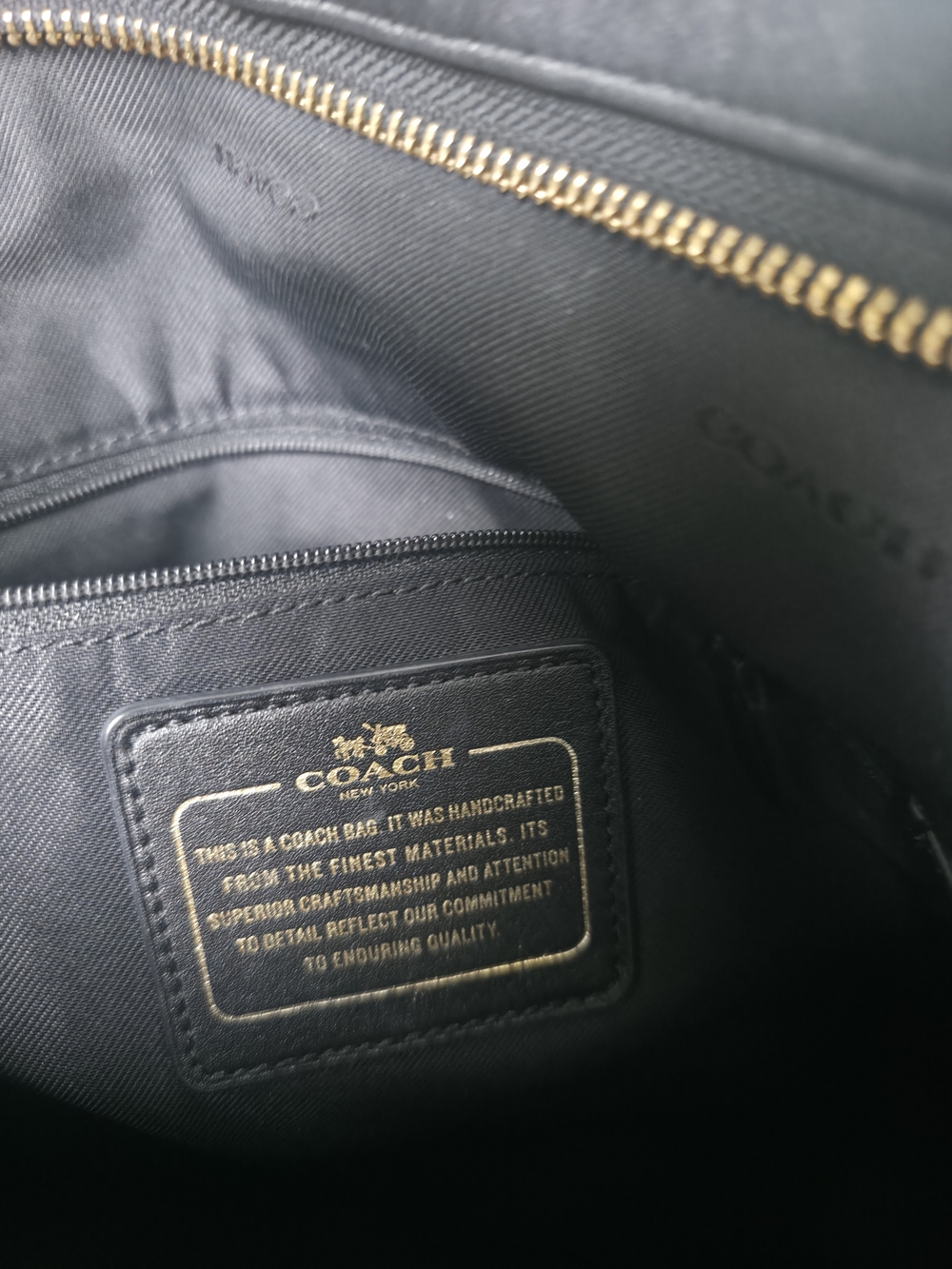 COACH Circle Hobo Gold Turnlock Stud Calf Leather Black Shoulder Bag 34998 - Picture 5 of 9
